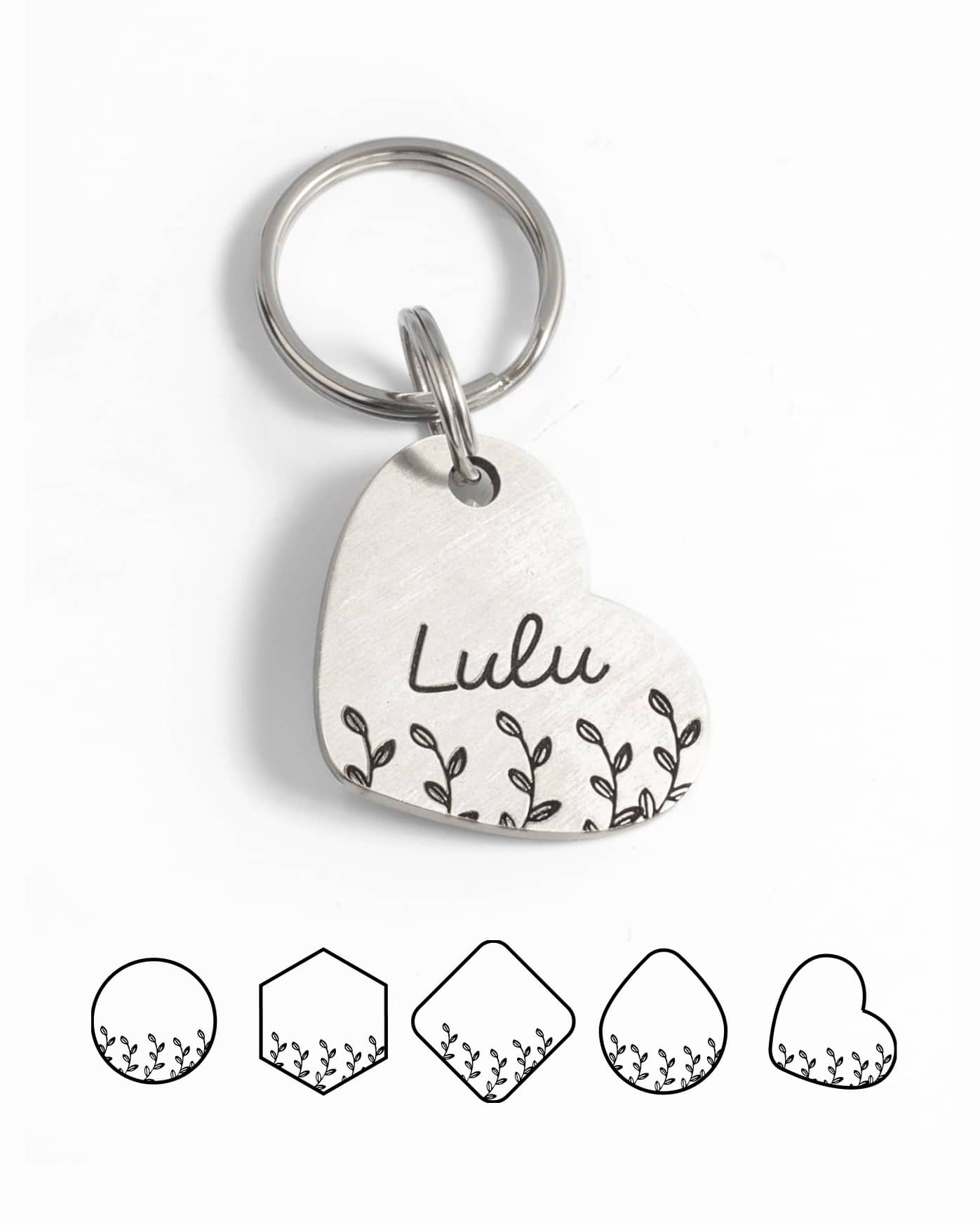 Floral ID Tag | Plaquita para perro o gato personalizada