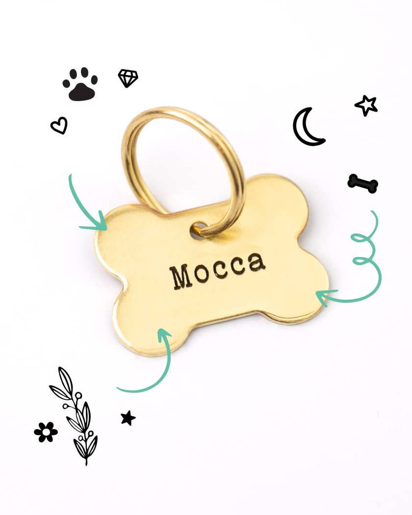 Placa personalizada, solicita el diseño y forma que te gustaría para la pet id tag de tu mascota. Identifica a tu mascota con estilo.