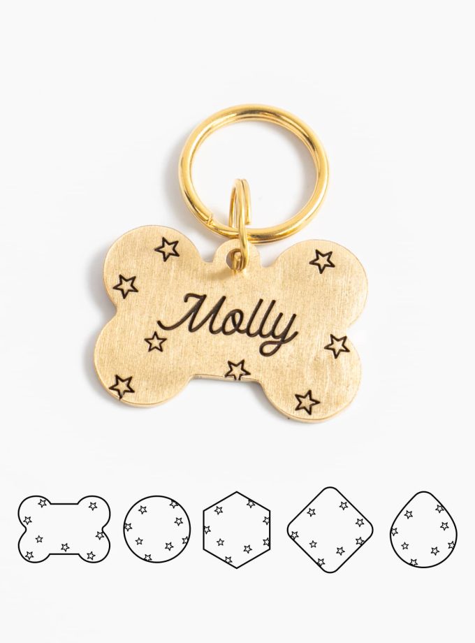 Stars ID Tag | Plaquita para perro o gato personalizada