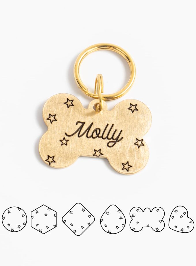 Stars ID Tag | Plaquita para perro o gato personalizada