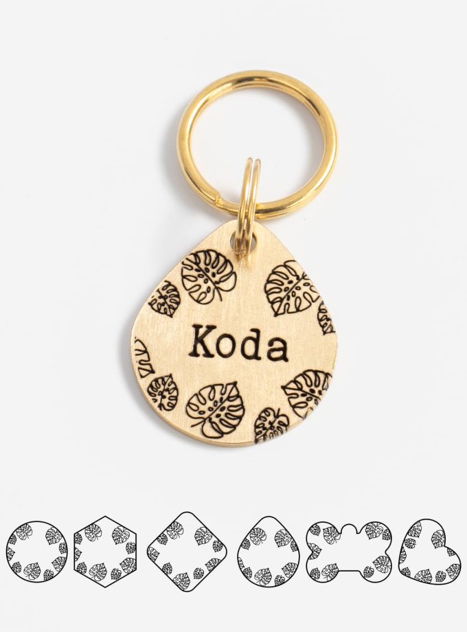 Tropical ID Tag | Plaquita para perro o gato personalizada