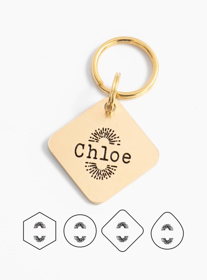 Golden Hour ID Tag | Plaquita para perro o gato personalizada