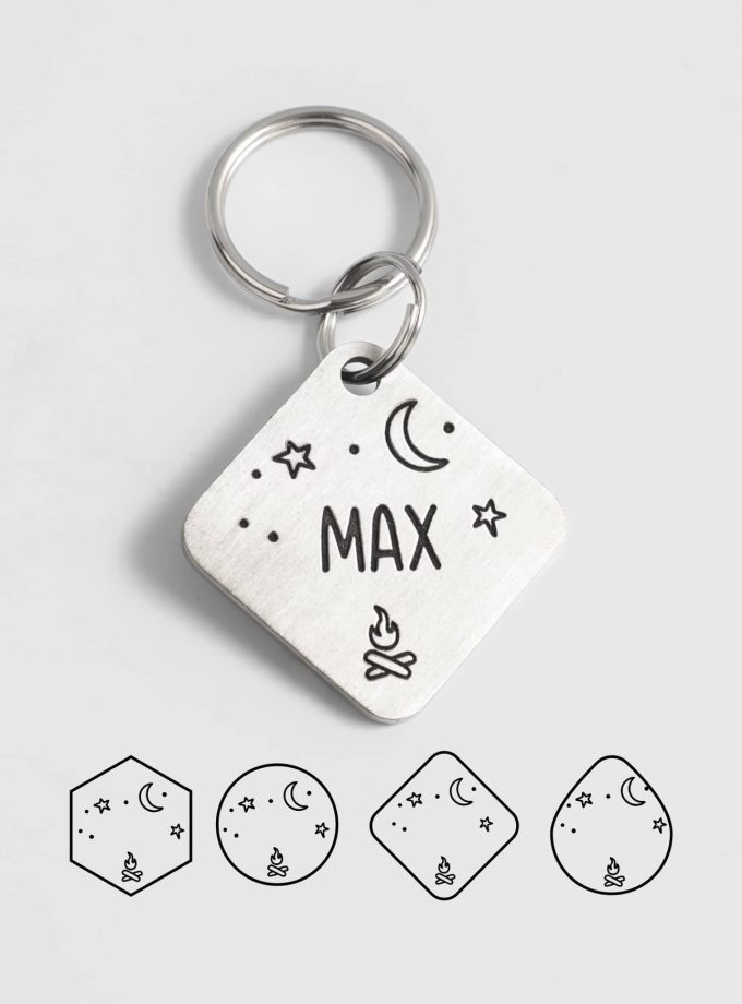 Camping ID Tag | Plaquita para perro o gato personalizada