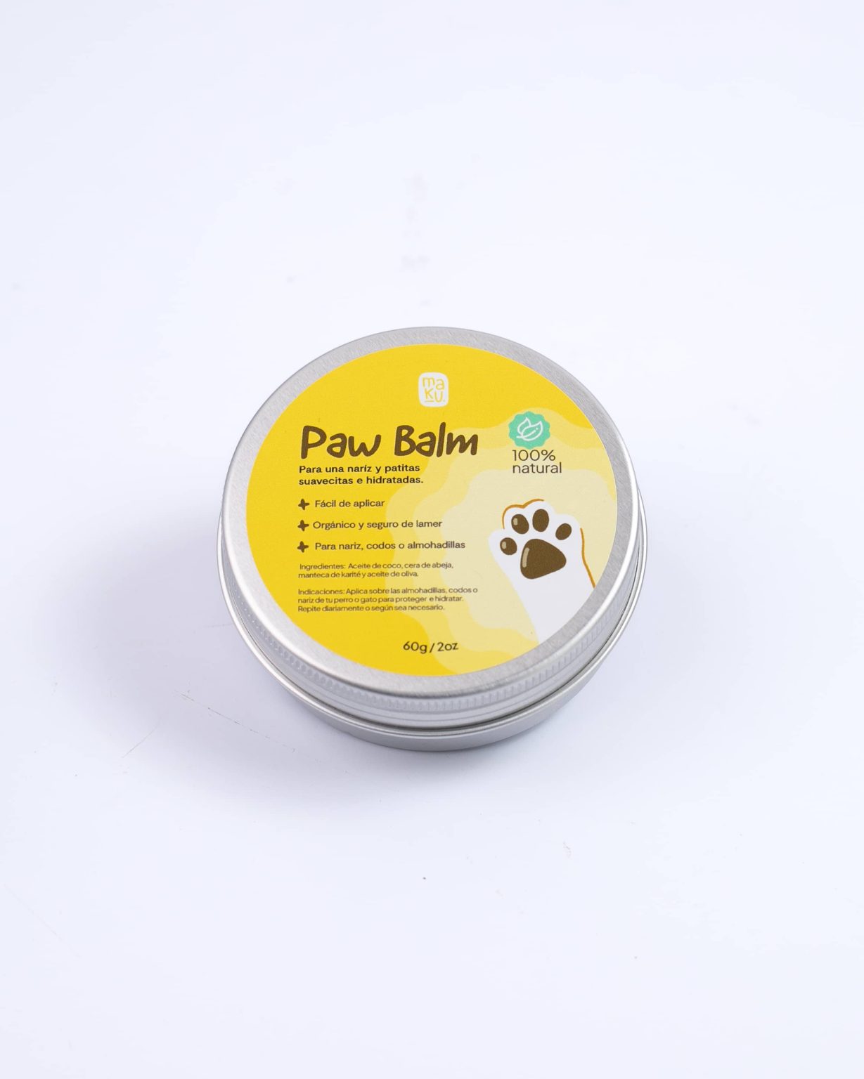 Paw Balm - Bálsamo para perros o gatos 100% natural - Mediano 60ml / 2oz