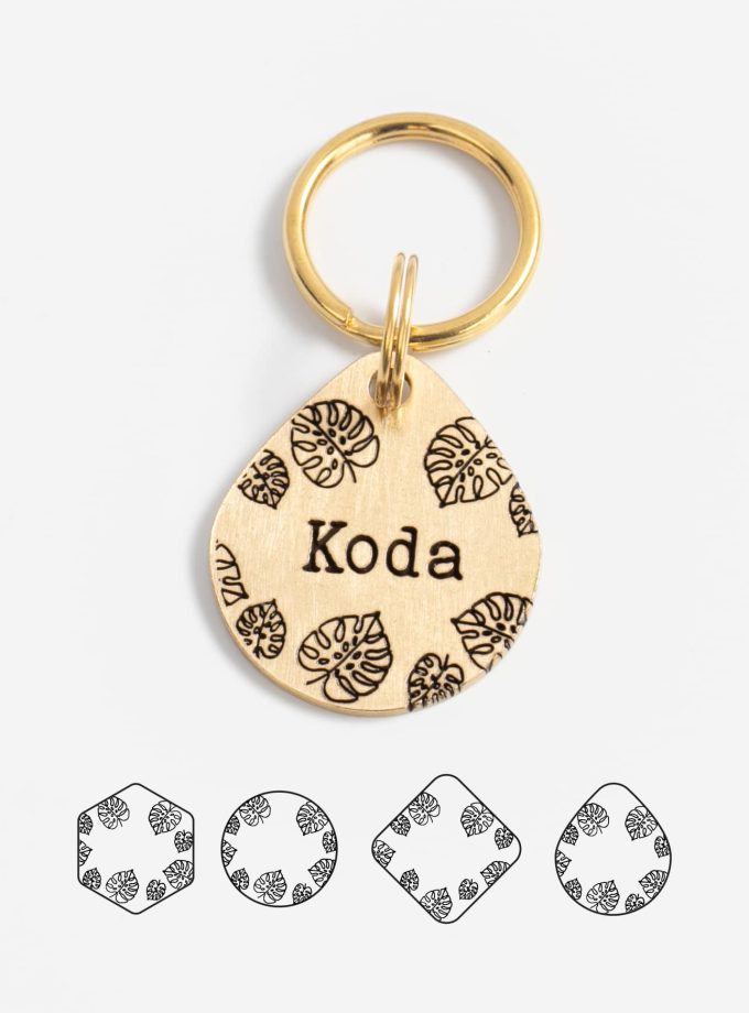 Tropical ID Tag | Plaquita para perro o gato personalizada