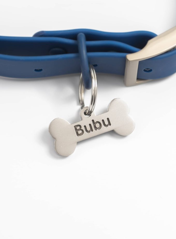 collar-para-perro-azul-impermeable-con-placa-de-identificacion-con-numero-de-contacto-en-forma-de-hueso-resistente-accesorios-personalizado-guatemala.