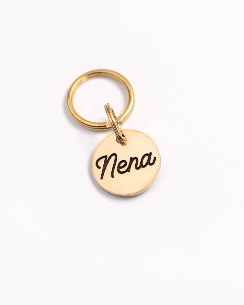Placa de identificación para mascotas pequeñas personalizada - minimal
