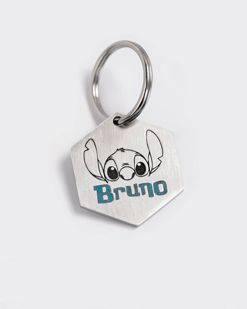 Placa de Identificación Stitch - Colección limitada hexágono