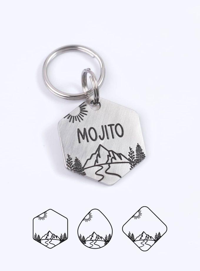 Hiker Buddy ID Tag | Placa personalizada para perro o gato