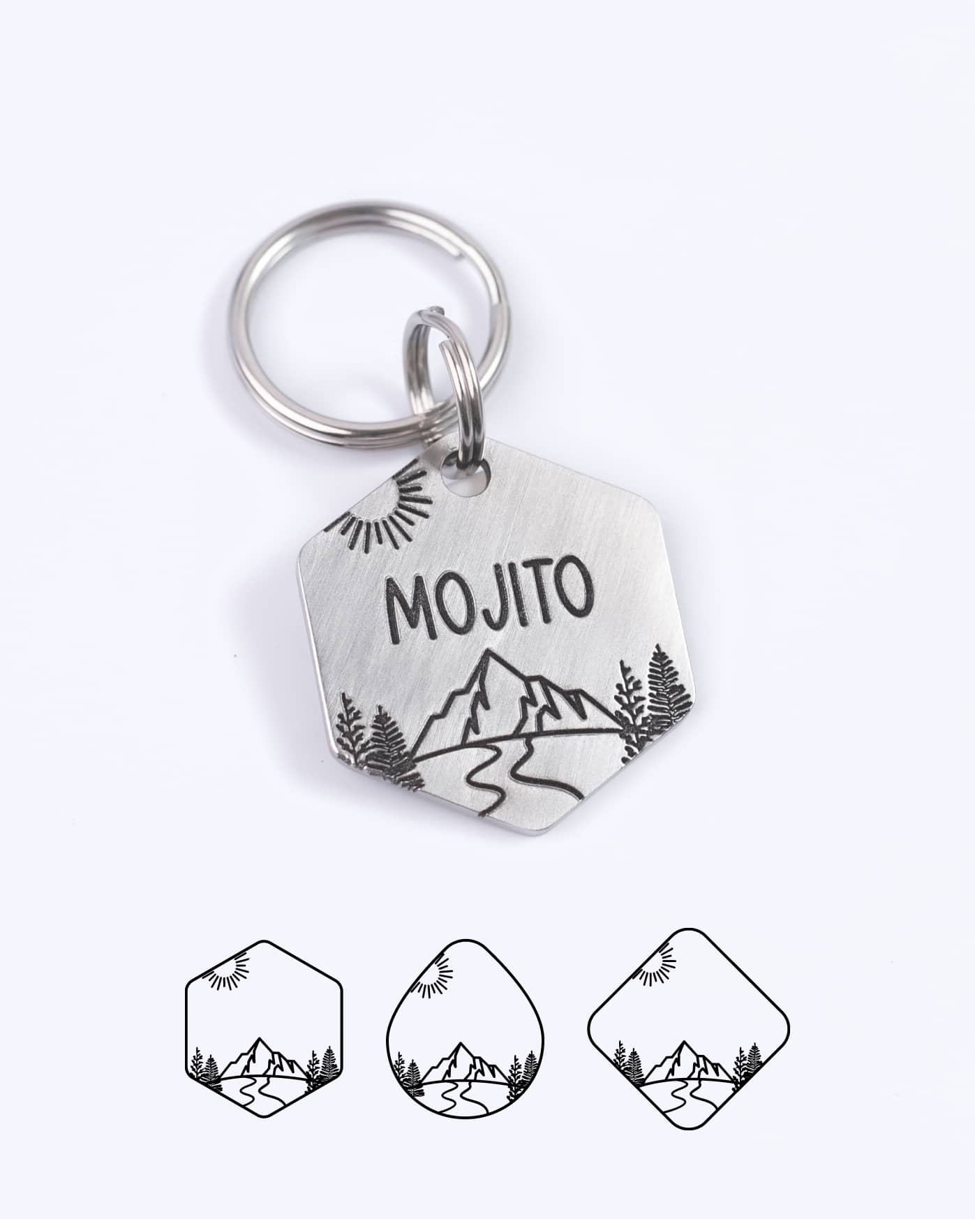 Hiker Buddy ID Tag | Placa personalizada para perro o gato