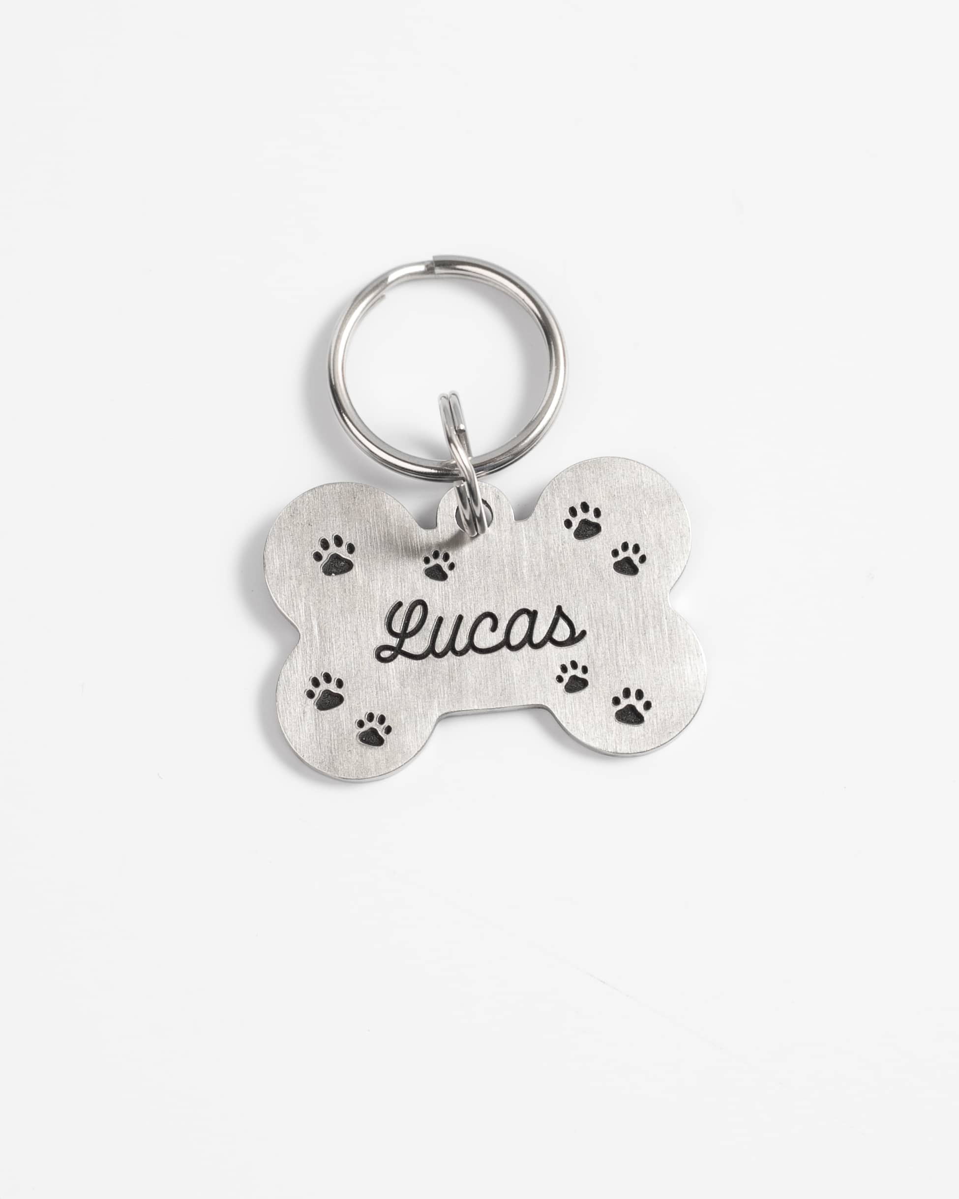 Pet ID Tag, para identificar a tu mascota, ya sea perro o gato. Hueso de acero inoxidable.