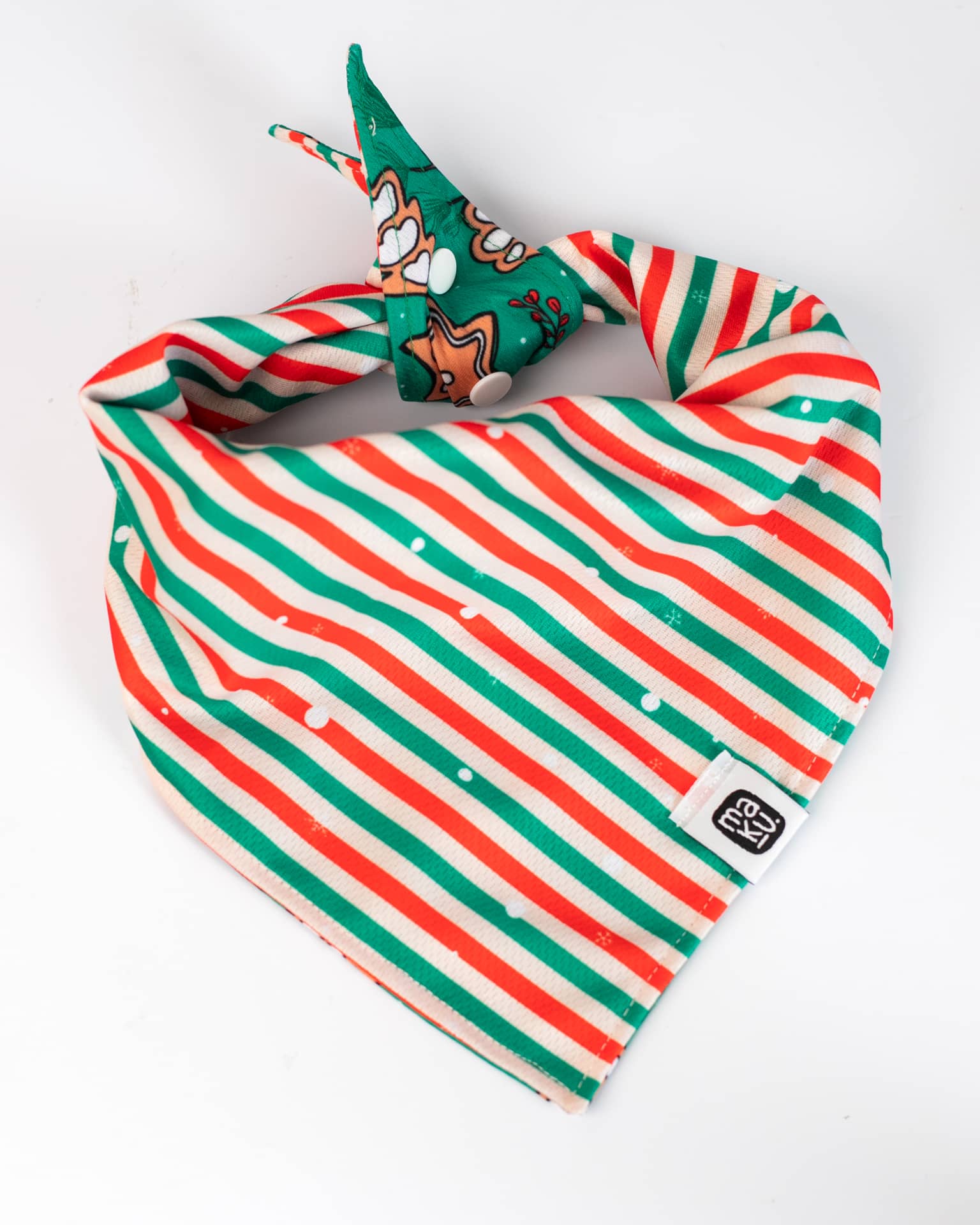 Christmas Bakery Bandana Reversible / Pañuelo navideño para perro o gato - Imagen 4