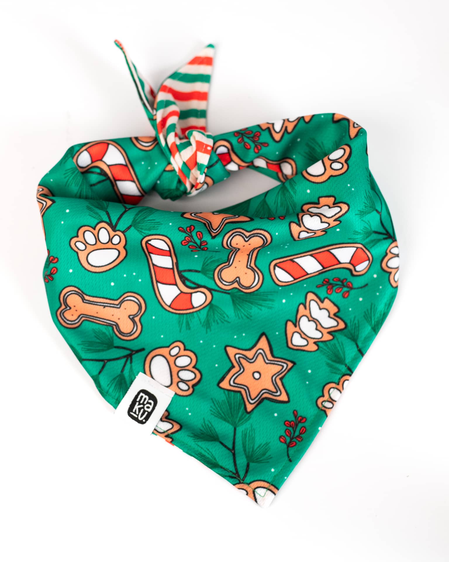Christmas Bakery Bandana Reversible / Pañuelo navideño para perro o gato - Imagen 3