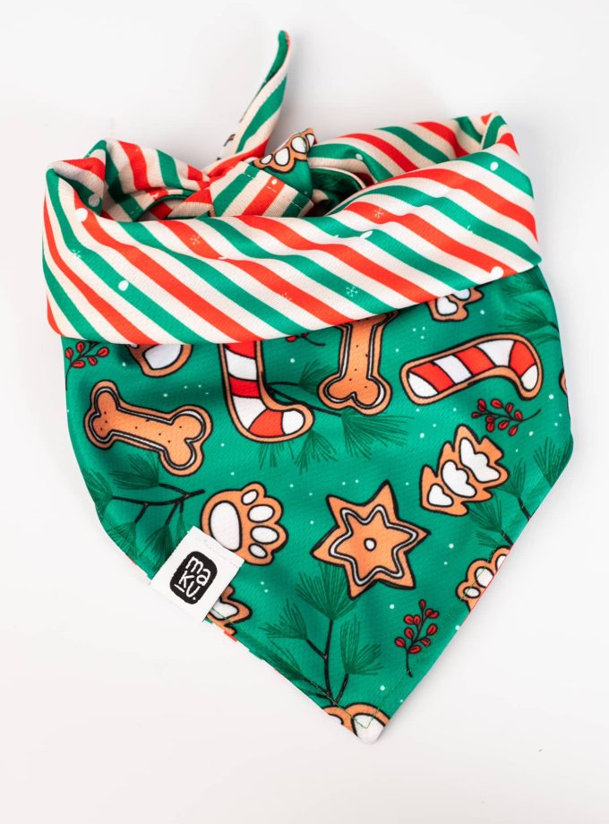 Christmas Bakery Bandana Reversible / Pañuelo navideño para perro o gato
