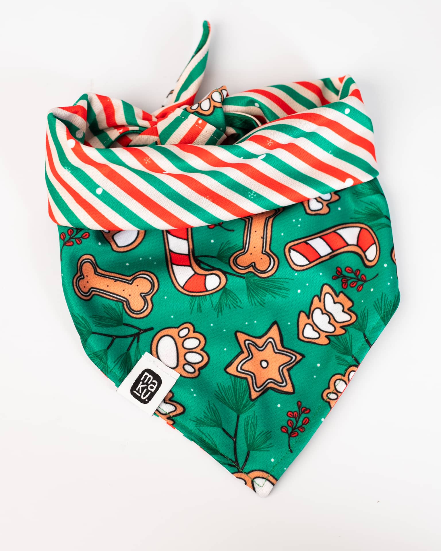 Christmas Bakery Bandana Reversible / Pañuelo navideño para perro o gato
