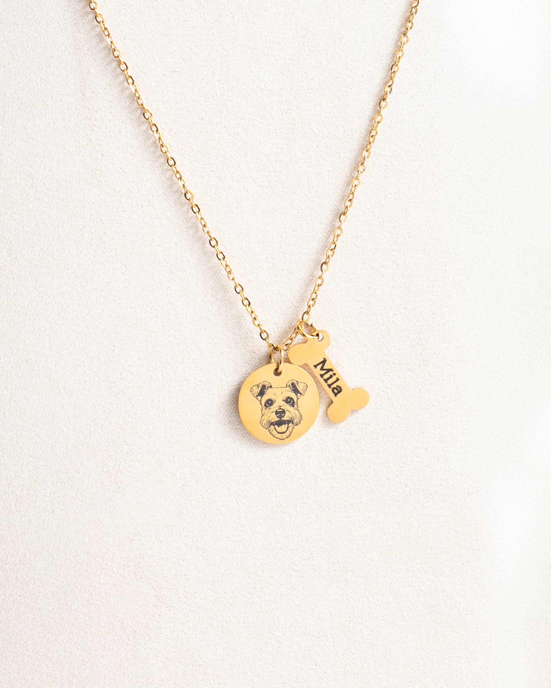 Cadena grabada con el rostro y nombre de tu perro - Imagen 2