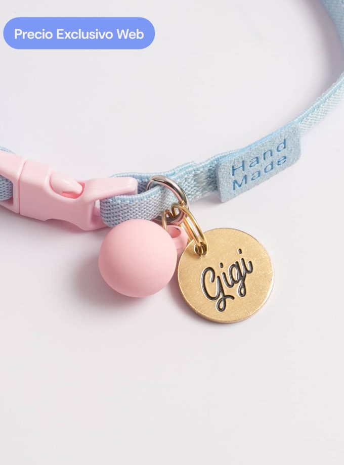 Kit collar para gato + plaquita personalizada