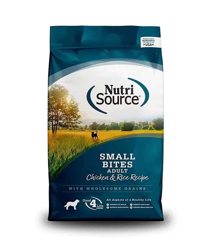 NutriSource Adulto Small Bites Pollo y Arroz – Alimento para Perros de Raza Pequeña
