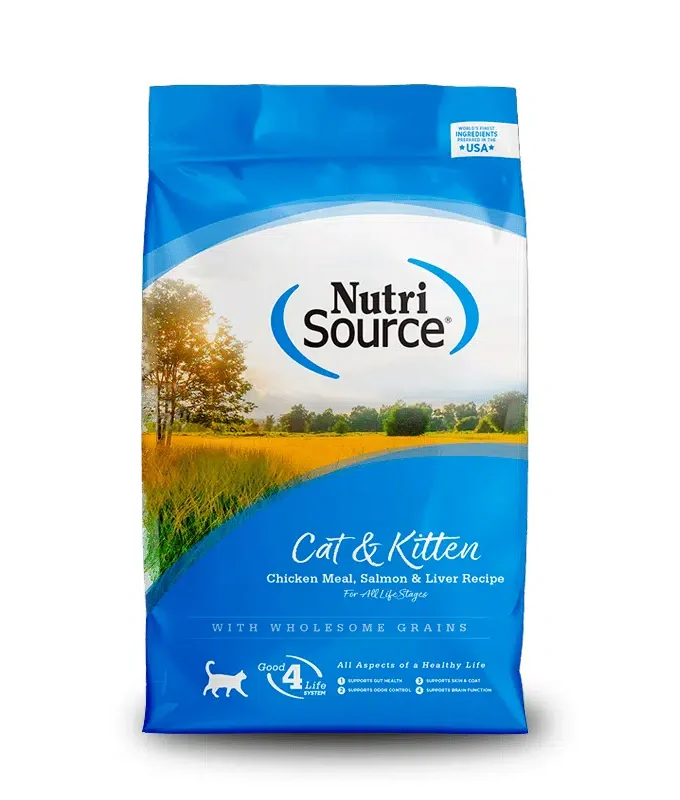 NutriSource Cat & Kitten Chicken Meal, Salmon & Liver – Alimento para Gatos