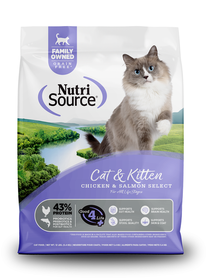 Nutrisource Cat & Kitten Chicken & Salmon Grain Free Select Recipe – Alimento Para Gatos