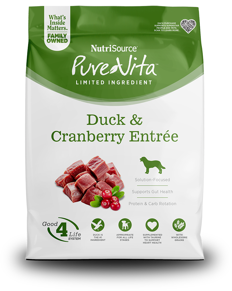 NutriSource Pure Vita Duck & Cranberry Entrée – Alimento para Perros