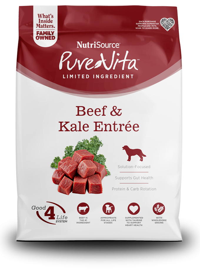 NutriSource Pure Vita Beef & Kale Entrée – Alimento para Perros