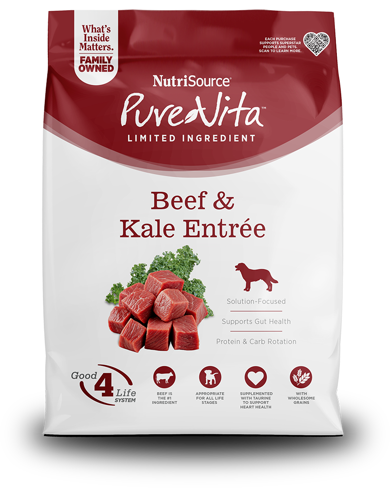 NutriSource Pure Vita Beef & Kale Entrée – Alimento para Perros