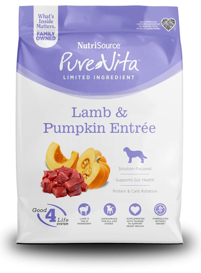 Nutrisource Pure Vita Lamb & Pumpkin Entrée Grain Free – Alimento Para Perros