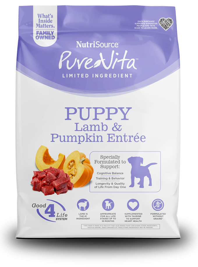Nutrisource Pure Vita Puppy Lamb & Pumpkin Grain Free Entrée – Alimento Para Cachorros