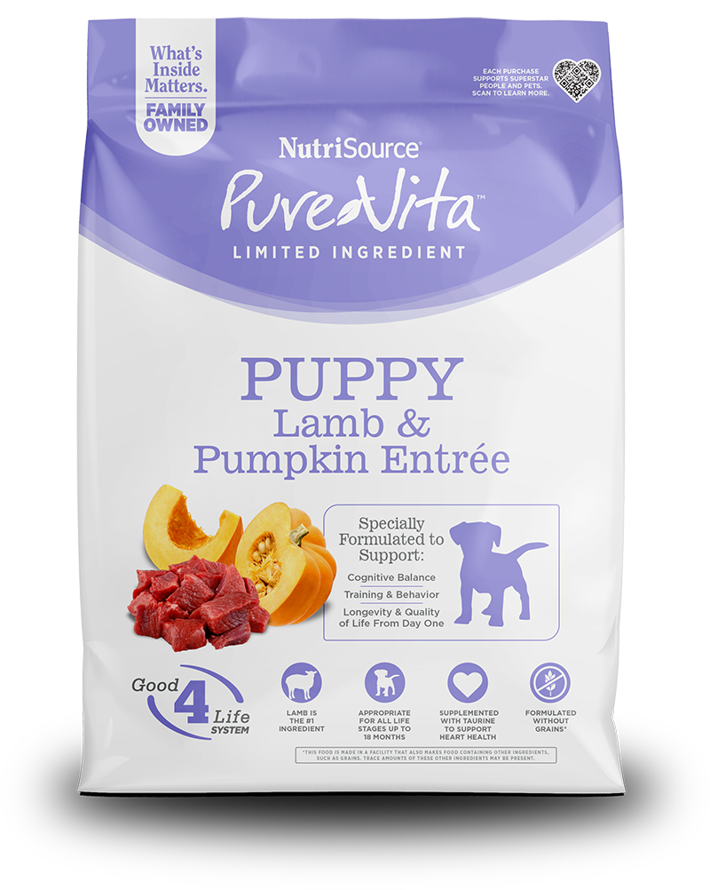 Nutrisource Pure Vita Puppy Lamb & Pumpkin Grain Free Entrée – Alimento Para Cachorros