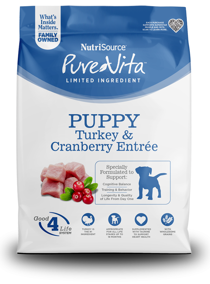 Nutrisource Pure Vita Puppy Turkey & Cranberry Entrée – Alimento Para Cachorros