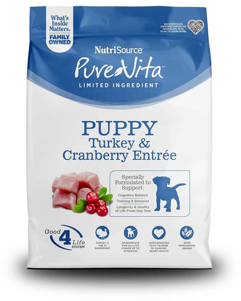 Nutrisource Pure Vita Puppy Turkey & Cranberry Entrée – Alimento Para Cachorros