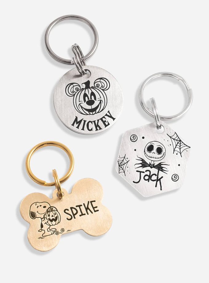 Placa de identificación personalizada para mascotas – Edición Halloween